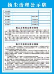 扬尘治理公示牌