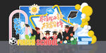 卡通小学幼儿园学生毕业季美陈
