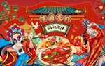 麻辣小龙虾背景墙图片