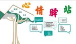 心理驿站情绪管理文化角文化墙