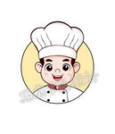 卡通厨师头像矢量图