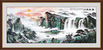 客厅山水国画水墨山水画