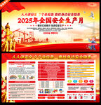 2025年全国安全月展板海报