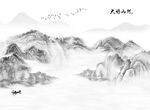新中式山水高清定制岩板大理石
