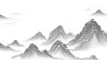 圆点镂空水墨山水画