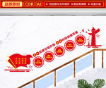 科技强国楼梯文化墙