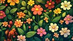 缤纷花卉构成梦幻植物图景