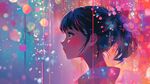 梦幻侧颜少女 绚丽光影世界