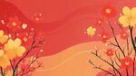 春日繁花背景图