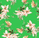 手绘花印花