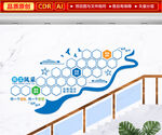 员工风采楼梯文化墙