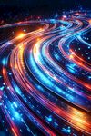 梦幻流光赛道夜景