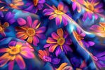 绚丽花卉图案的柔软布料