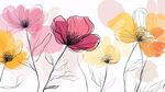 缤纷手绘花卉插画