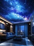 梦幻星空客厅天花板设计
