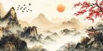 秋日山水间的诗意景致