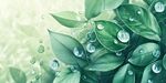 绿叶上晶莹的水珠
