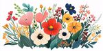 缤纷花卉插画 绽放春日活力