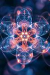 梦幻炫光花朵抽象艺术图