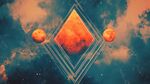 梦幻宇宙中的几何星球景观