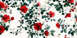 红花绿叶植物花卉图案