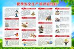 夏季安全小知识宣传海报