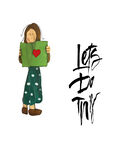 女孩捧书 爱意满满