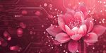 科技与花朵的梦幻融合