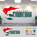 廉洁自律准则党建文化墙