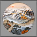 圆形长城画
