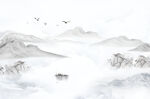 新中式屏风山水画