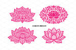 矢量莲花花纹图标