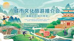 城市文旅推介会宣传插画