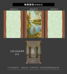 中式电梯装饰画