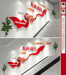 民族团结楼梯文化墙