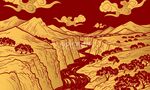 中国风山水祥云元素