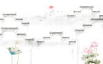 水墨江南水乡背景墙