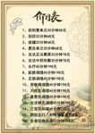 中医保健价目表海报