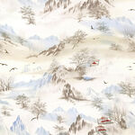 水墨雪景山水图案