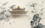 水墨竹林