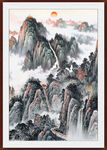 泰山五岳独尊玄关装饰画