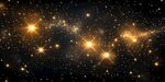 璀璨星空闪耀金色光芒