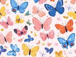 缤纷蝴蝶图案 梦幻背景