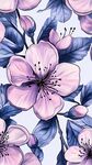 梦幻紫花花卉无缝图案