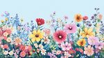 缤纷烂漫的花卉风景图