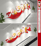 长征精神楼梯文化墙