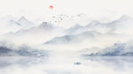山水水墨画