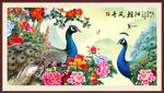 国画孔雀