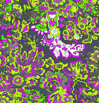 梦幻花卉蝴蝶抽象图案