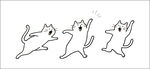 三只跳跃的可爱猫咪